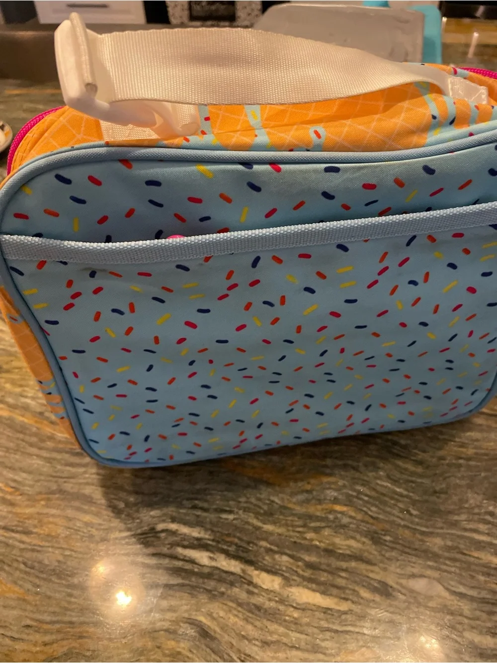 Baseball Lifestyle 101 Light Blue Kids Lunch Bag with Sprinkles -